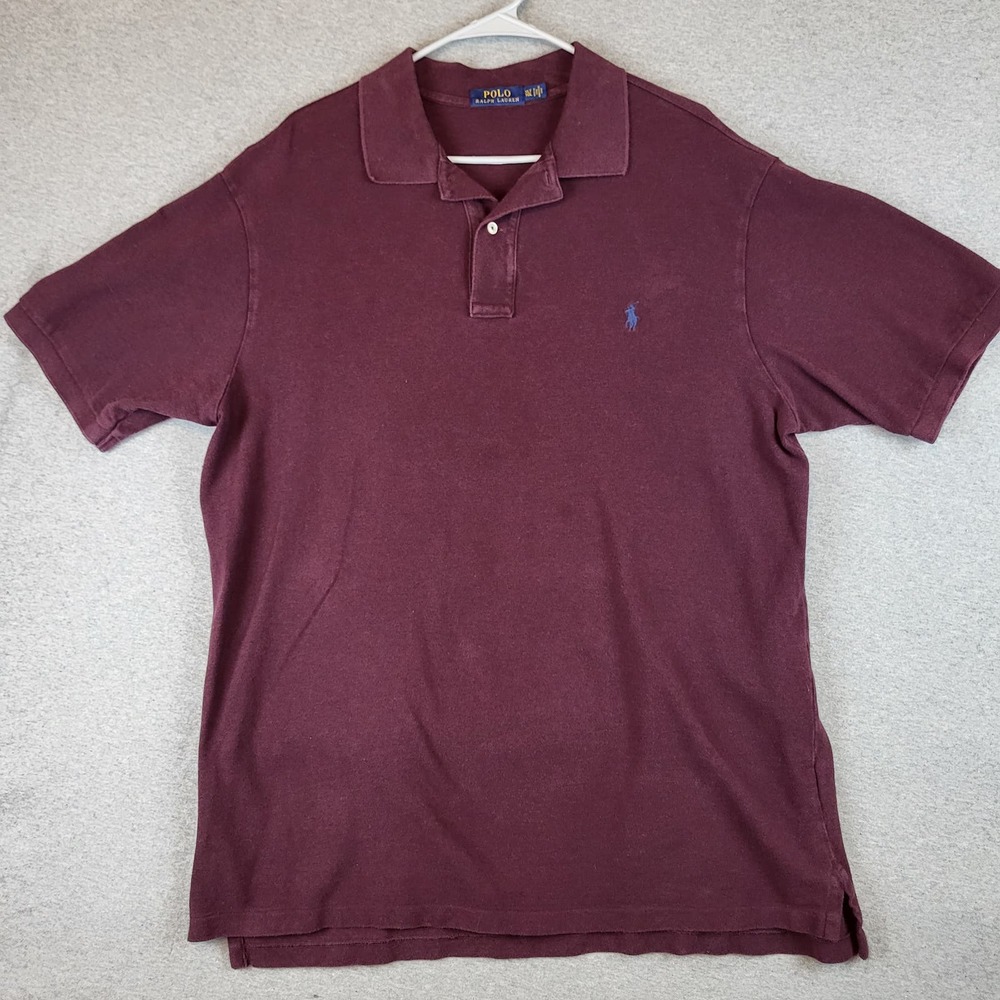 Polo By Ralph Lauren Shirt Adult Extra Large Tall XLT Maroon Casual Mens